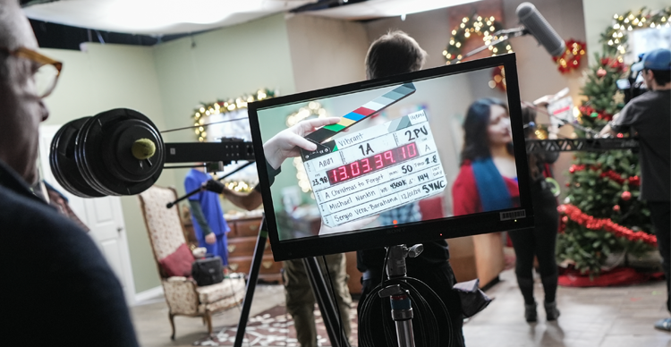 Participants of a previous Vancouver Film School In-Production Bootcamp collaborating with industry leaders.