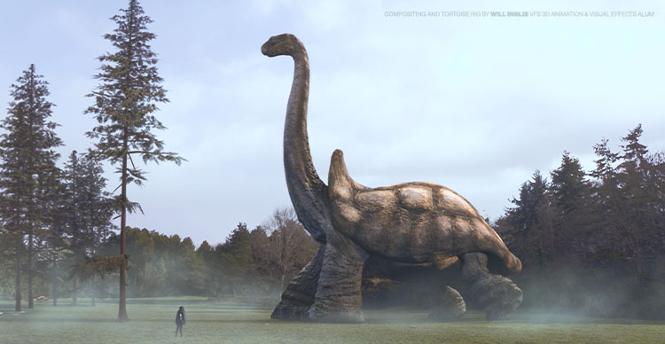 Portfolio artwork by VFS 3D student Will Inglis, showcasing specialized skills in compositing and rigging.