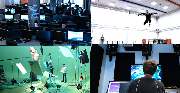 Vancouver Film School students training inside industry-standard film production facilities. 