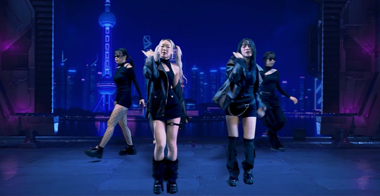 Dancers performing a K-Pop number