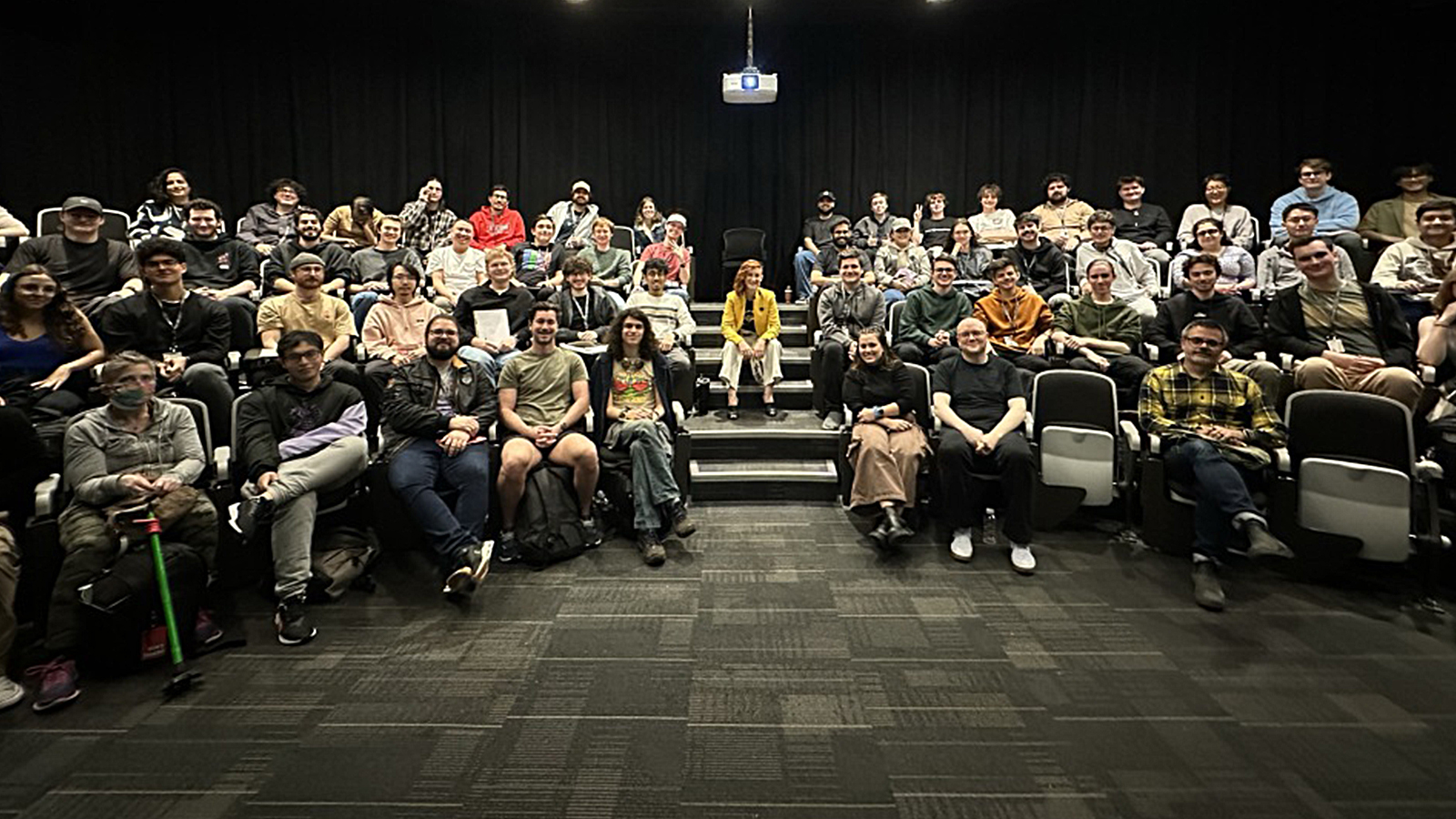 Ariadna Martinez speaking to current Vancouver Film School Writing students.