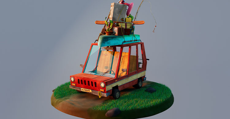 3D animation portfolio work by VFS alumni Daniela Gonzalez and Hannah Liquido.