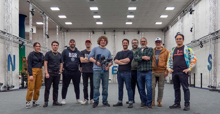 Director Kane Parsons works alongside VFS alumni Andrea Garcia de Alba, Andres Ferrat, and the Beyond Capture team during motion capture for Backrooms.