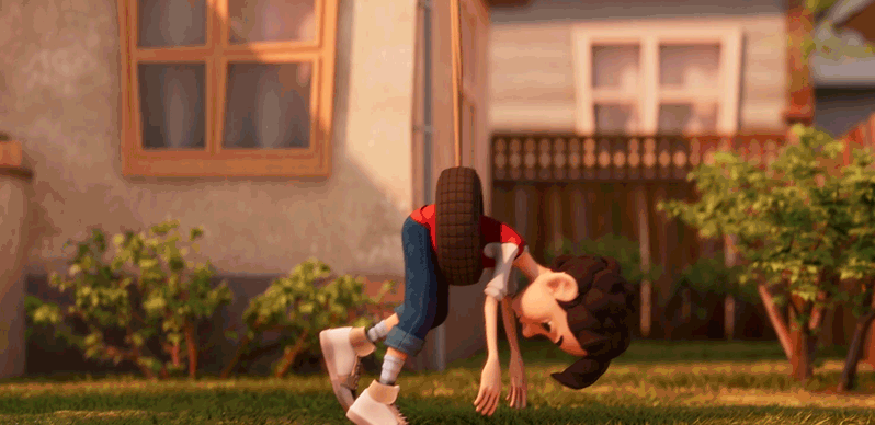  A character animation demonstrating weight, balance, and performance through movement.