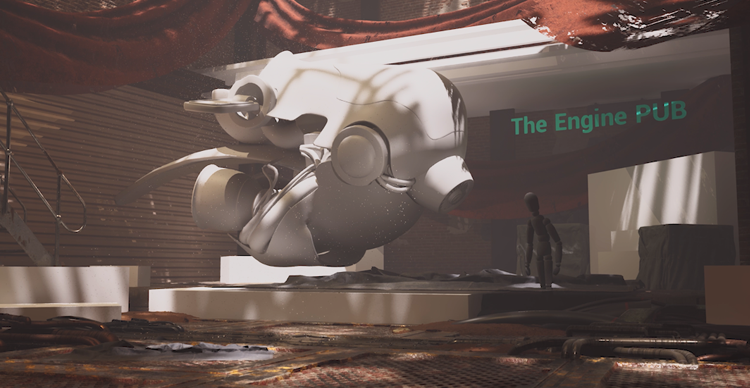 Carousel showing the stages of a 3D spacecraft model, from simple blockout geometry to detailed final model.