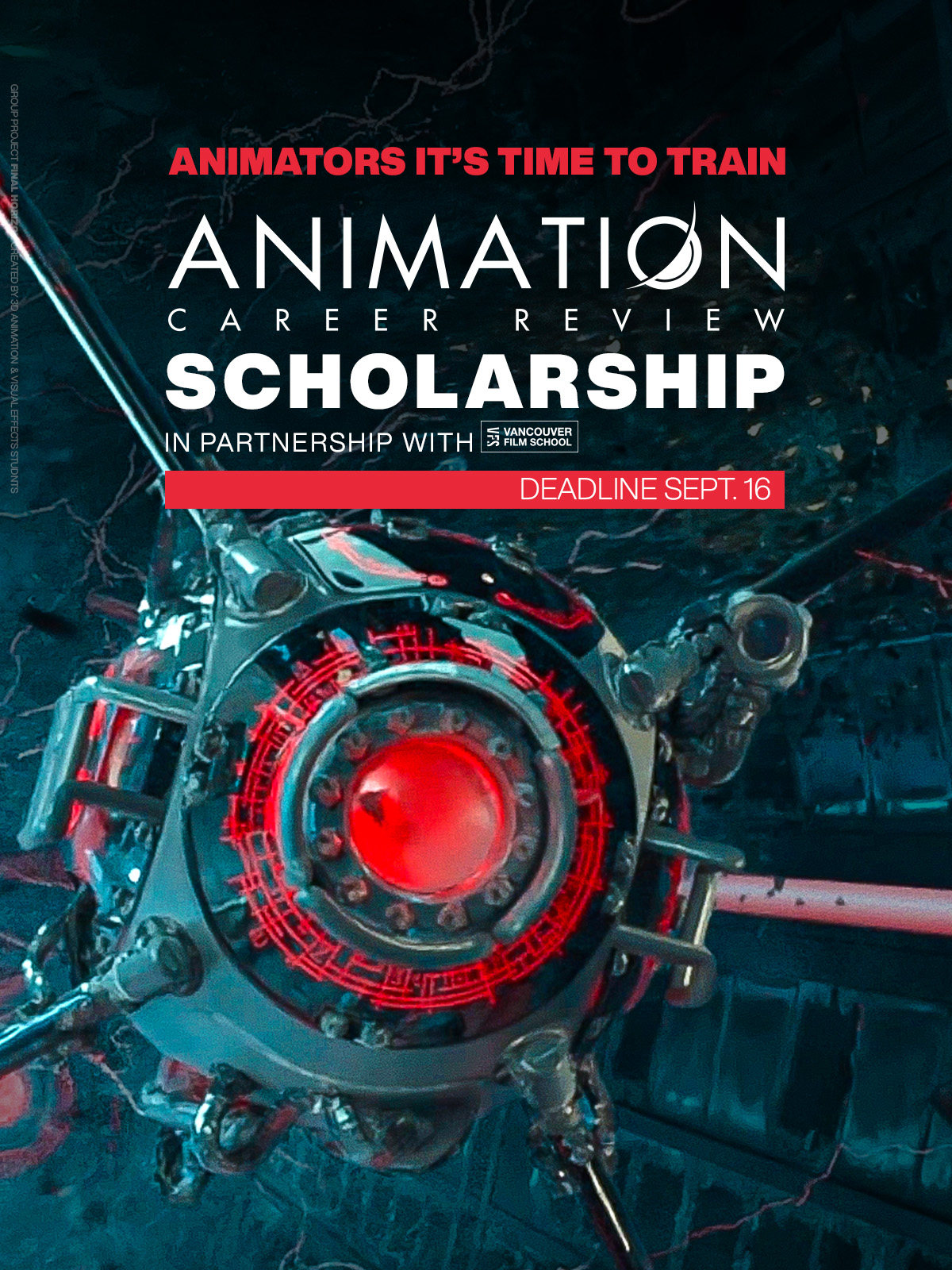 The ACR Animation Scholarship tablet banner