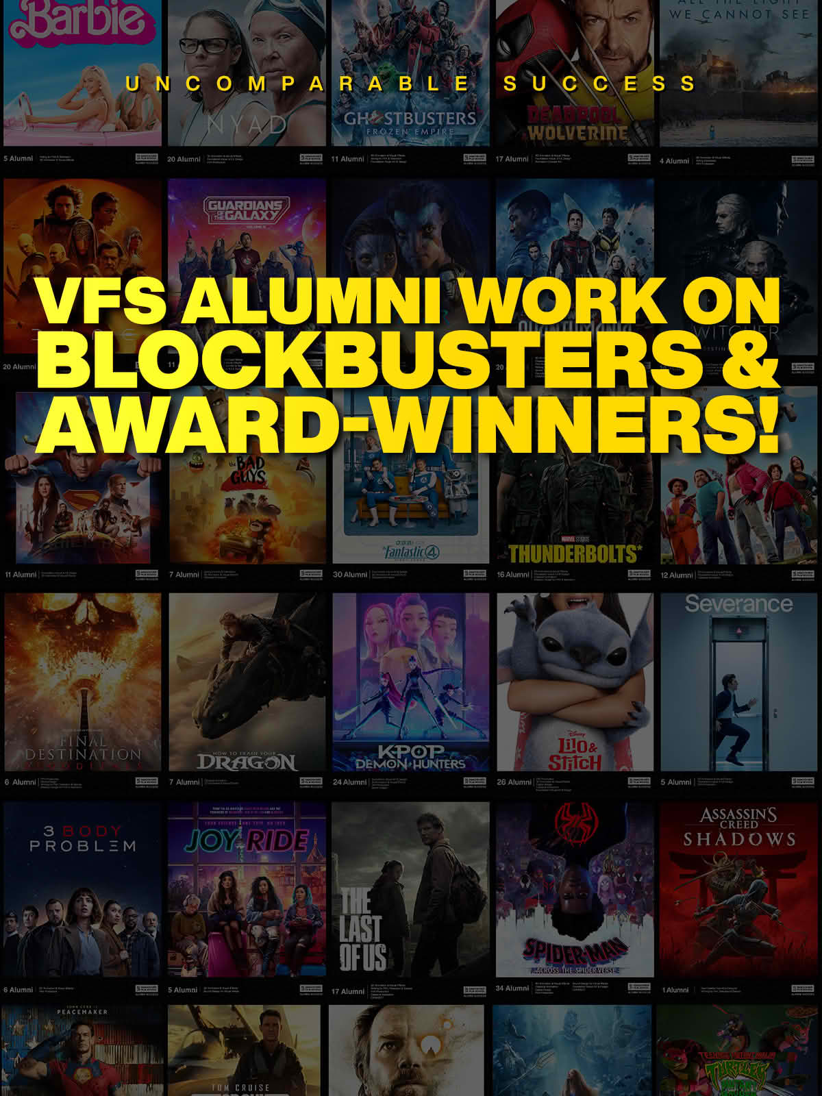 VFS alumni blockbuster work tablet